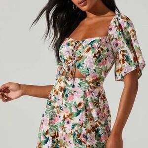 astr the label lace midi dress light orchid ASTR The Label Light Orchid Midi Dress XS Lace A-Line NWT Purple